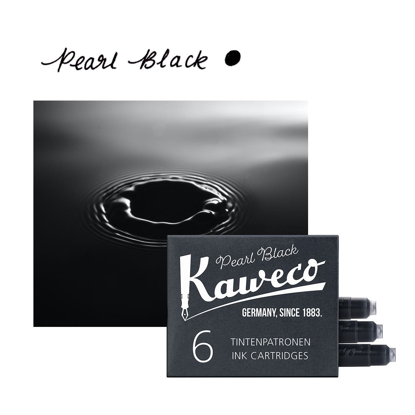 Cartouches d'encre KAWECO - Pearl Black - 4250278602253