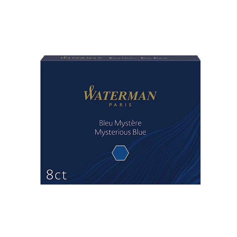 Cartouches d'encre WATERMAN, long format - Bleu Mystère - 3034325200798