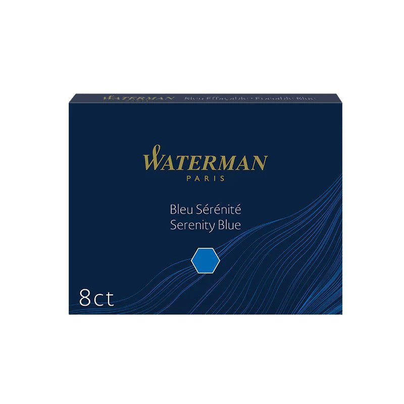 Cartouches d'encre WATERMAN, long format - Bleu Sérénité - 3034325200293