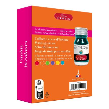 Coffret JACQUES HERBIN - Perle des Encres - Vitamines - 10 ml -