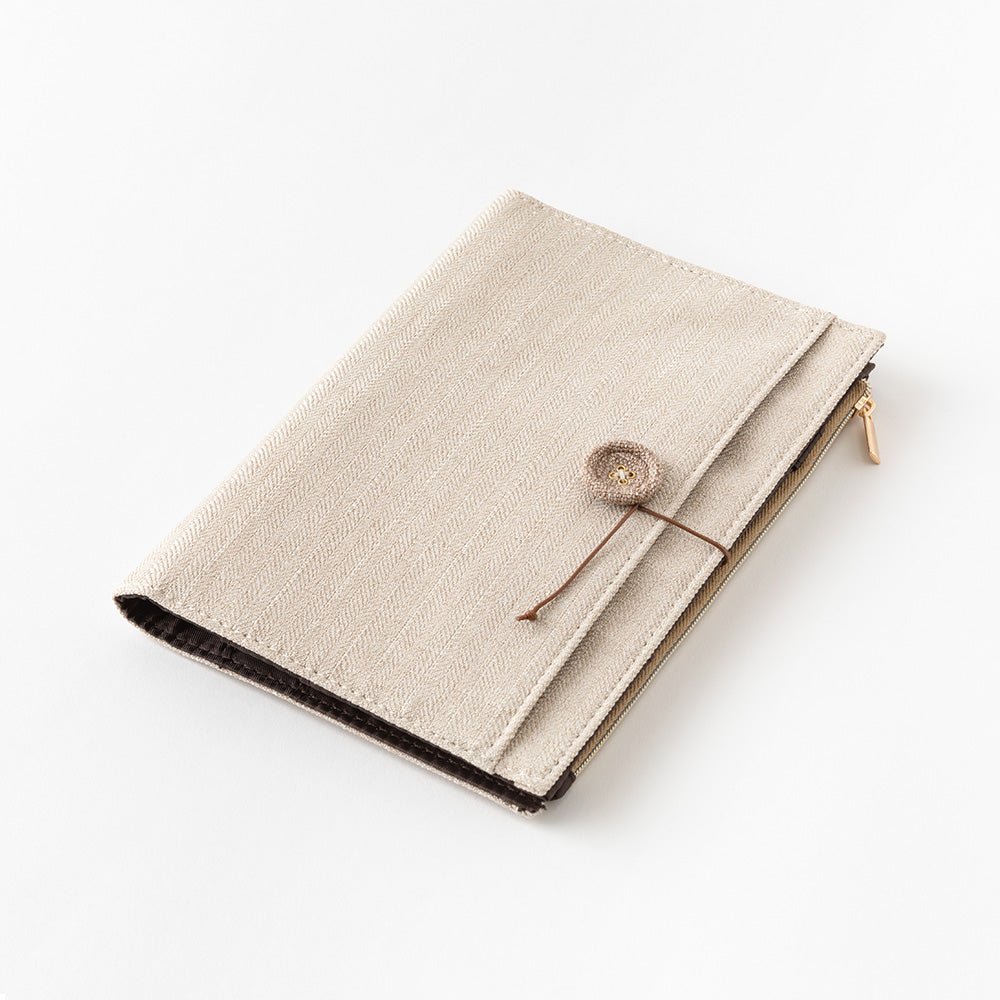 Couverture/Trousse tissée MIDORI Yuru Log - 19 x 26.5 cm - Beige - 4902805153607