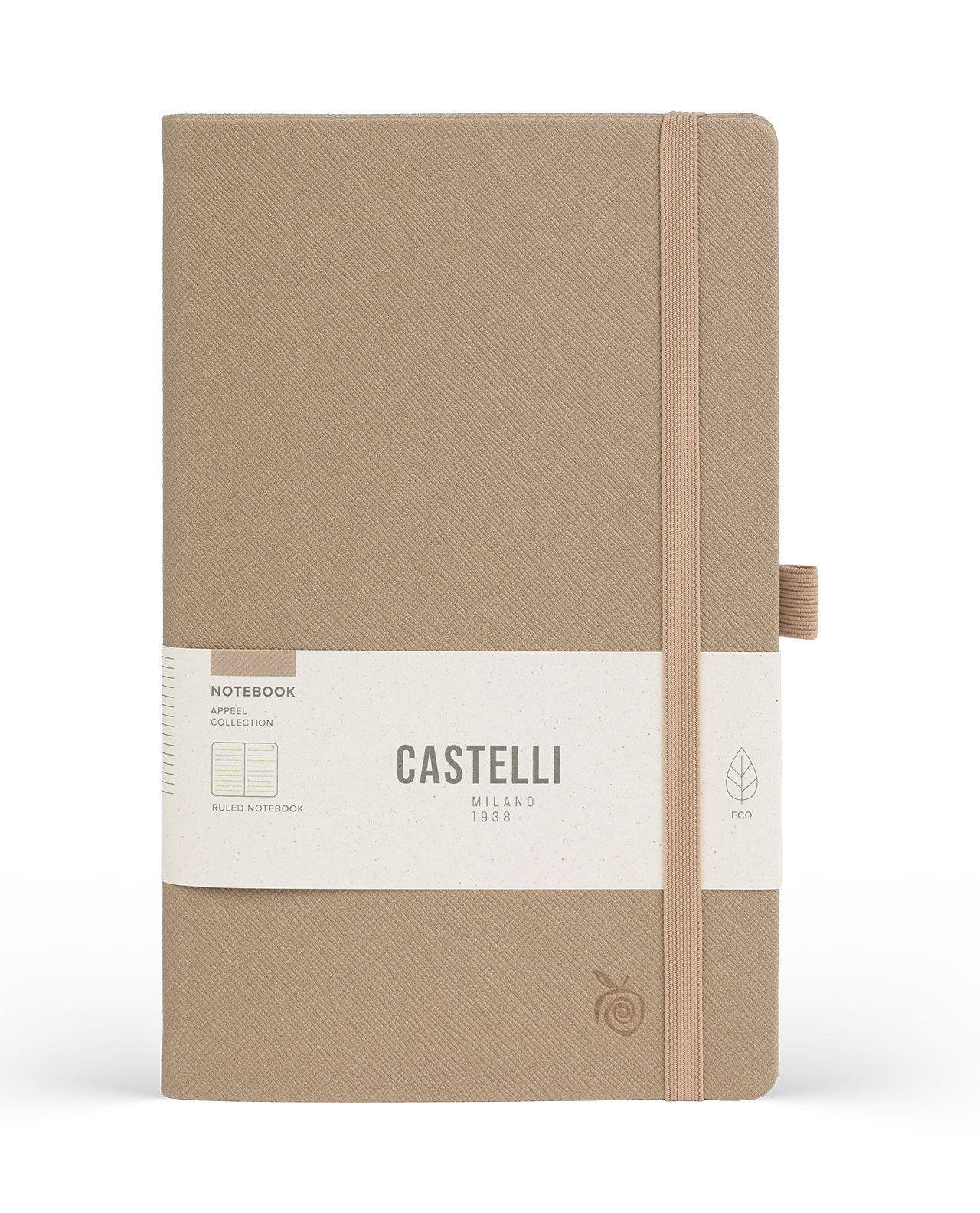 Carnet CASTELLI MILANO Appeel Classic - 19 x 25 cm - Hardcover - Ligné - Cream