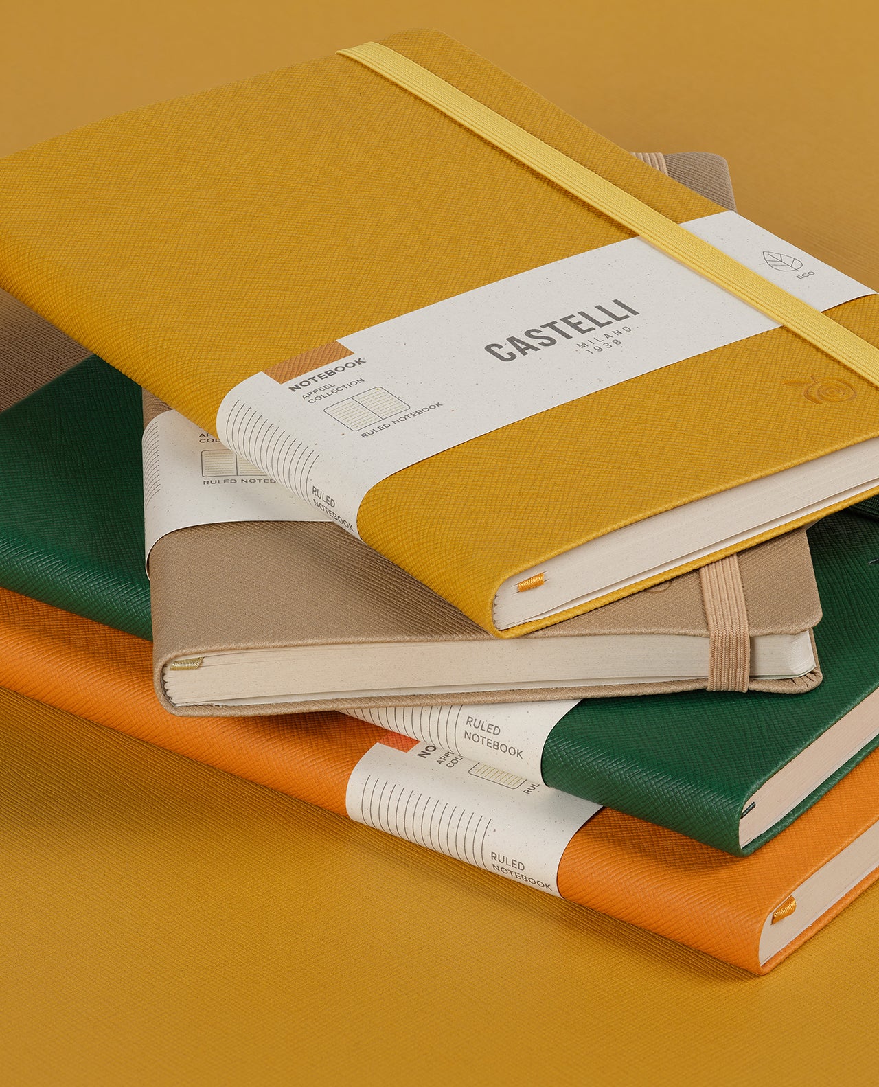 Carnet CASTELLI MILANO Appeel Classic - 19 x 25 cm - Hardcover - Ligné - Cream
