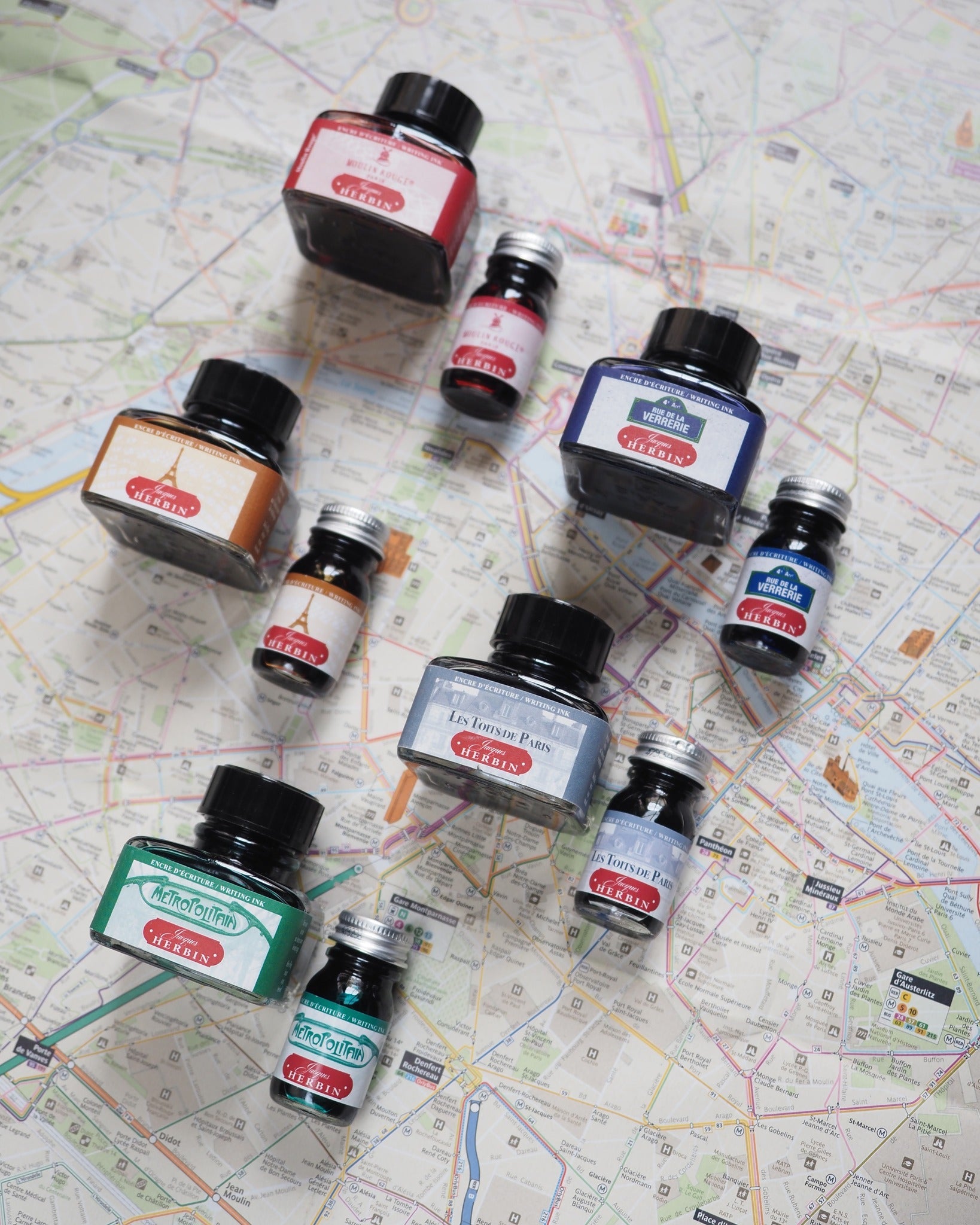 Encres d'écriture Couleurs de Paris JACQUES HERBIN - 10 ml - Les toits de Paris - 3188550118066