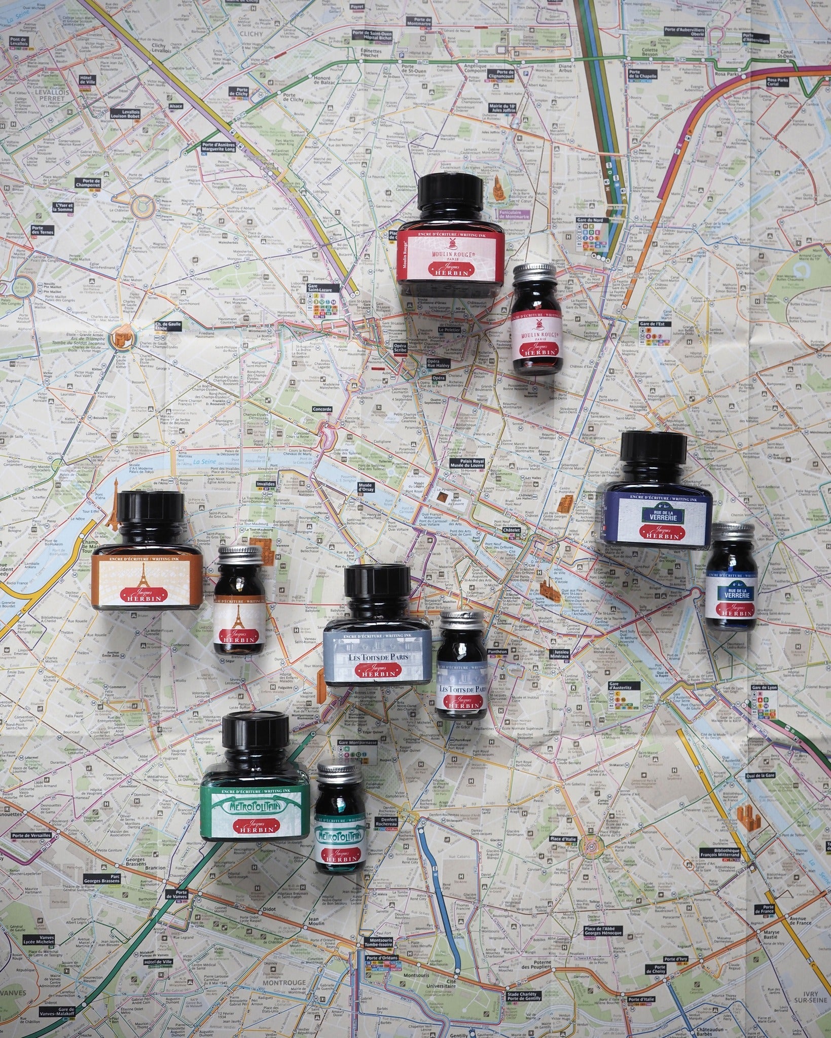 Encres d'écriture Couleurs de Paris JACQUES HERBIN - 10 ml - Les toits de Paris - 3188550118066