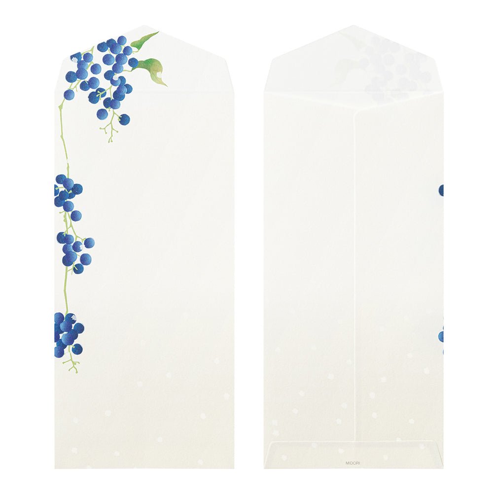 Enveloppes MIDORI washi - 188 x 90 mm - Fruits d'Hiver - 4902805810012