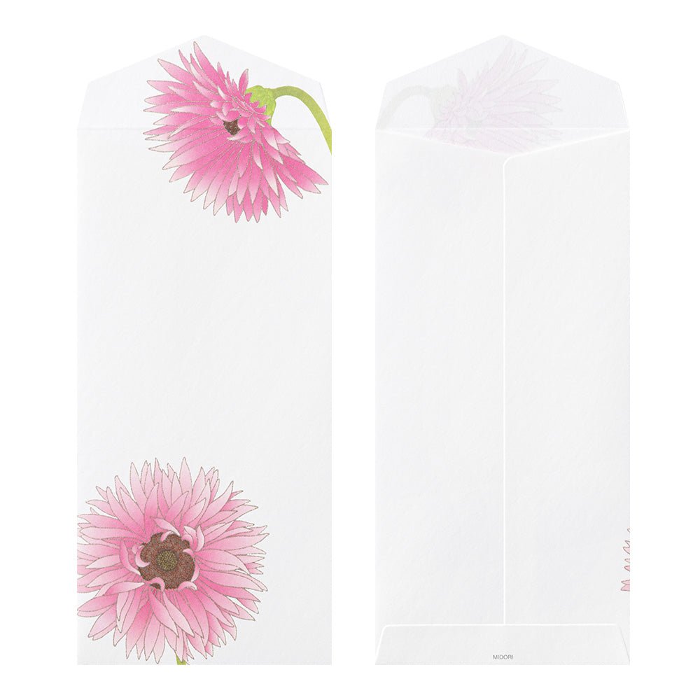 Enveloppes MIDORI washi - 188 x 90 mm - Gerbera - 4902805871648