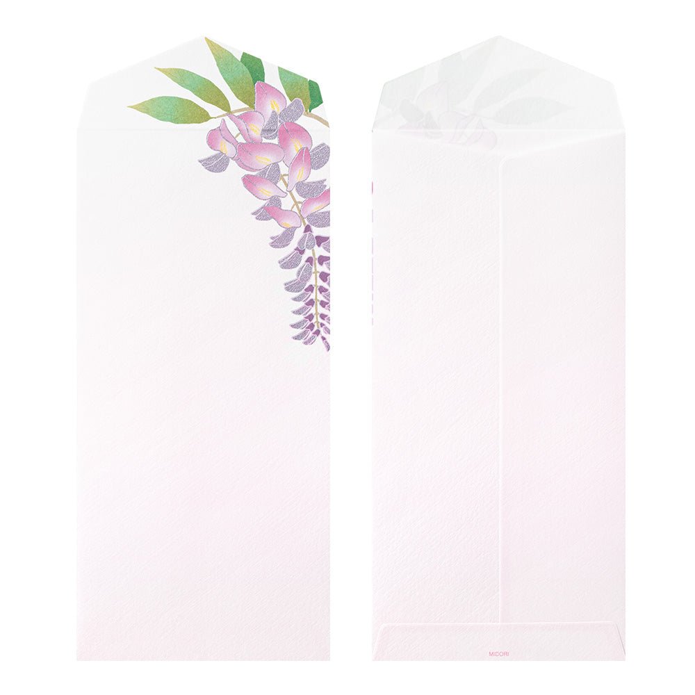 Enveloppes MIDORI washi - 188 x 90 mm - Glycine -