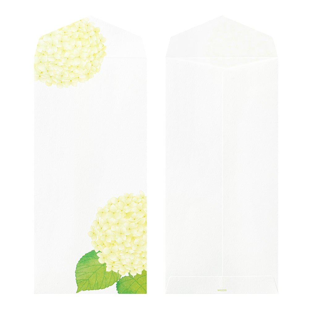 Enveloppes MIDORI washi - 188 x 90 mm - Hortensia -