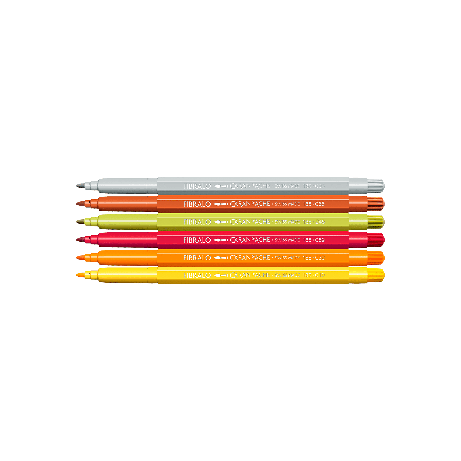Feutres aquarellables FIBRALO - Set 6 couleurs Kawaii Cute Animals - CARAN D'ACHE