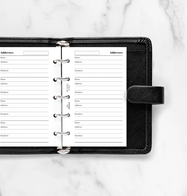 Feuilles de contacts FILOFAX - Blanc - Mini - Mini - 5015142103668