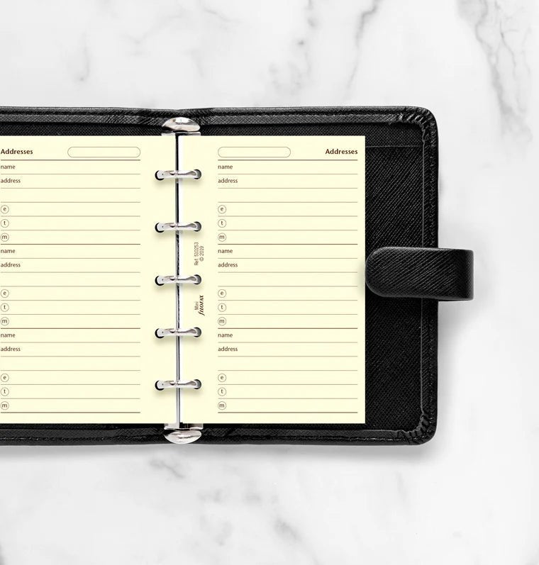 Feuilles de contacts FILOFAX - Cotton Cream - Mini - Mini - 5015142154813