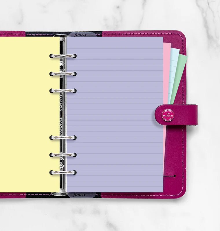 Feuilles de notes lignées et unies FILOFAX - Assortiment Couleurs - Personal - Personal - Ligné / Uni - 5015142516024