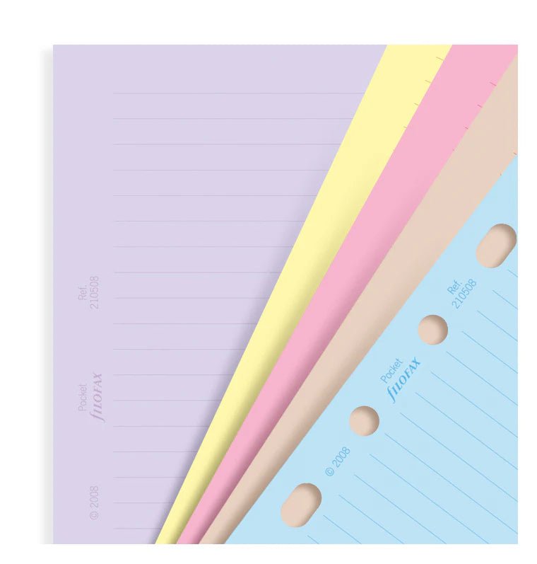 Feuilles de notes lignées FILOFAX - Assortiment Classic - Pocket - Pocket - Ligné - 5015142186920