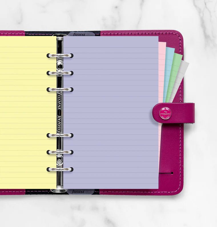 Feuilles de notes lignées FILOFAX - Assortiment Pastel - Personal - Personal - Ligné - 5015142277987