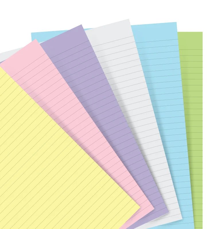 Feuilles de notes lignées FILOFAX - Assortiment Pastel - Pocket - Pocket - Ligné - 5015142277765