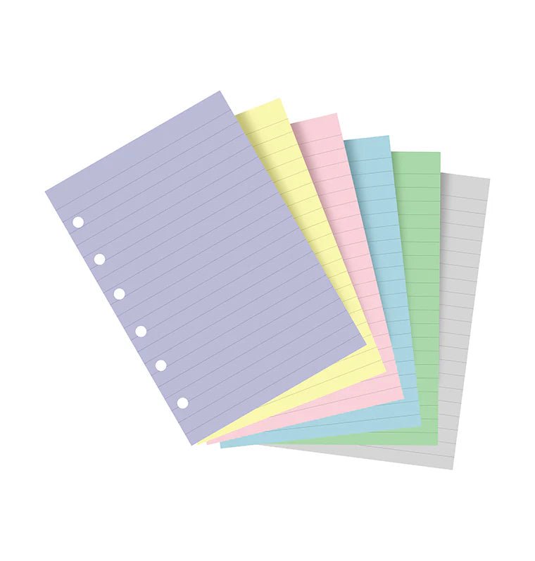 Feuilles de notes lignées FILOFAX - Assortiment Pastel - Pocket - Pocket - Ligné - 5015142277765