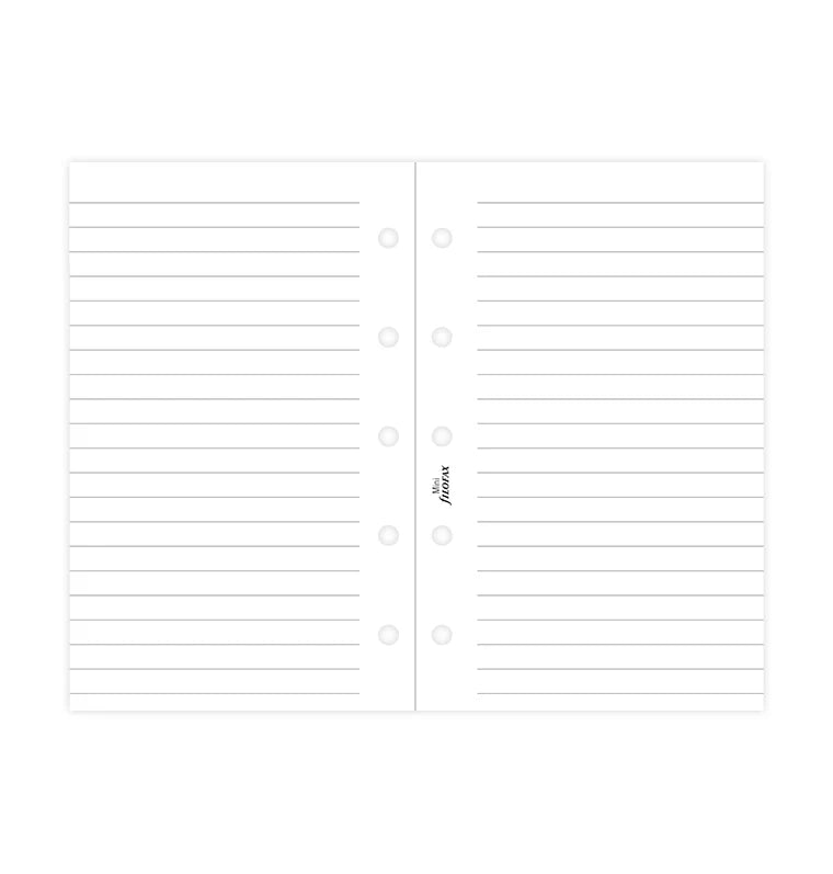 Feuilles de notes lignées FILOFAX - Blanc - Mini - Mini - Ligné - 5015142103705