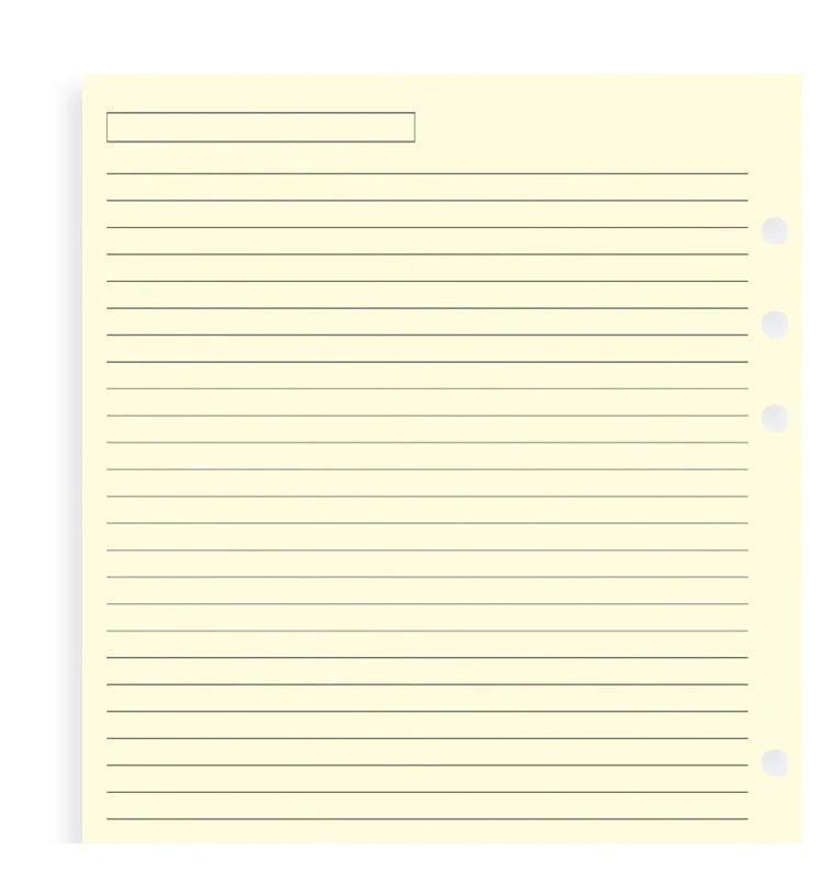 Feuilles de notes lignées FILOFAX - Cotton Cream - A5 - A5 - Ligné - 5015142119065