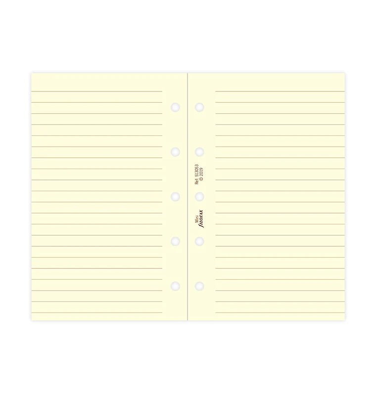 Feuilles de notes lignées FILOFAX - Cotton Cream - Mini - Mini - Ligné - 5015142154783