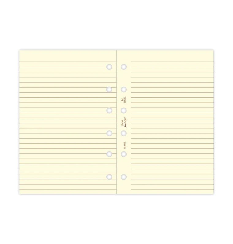 Feuilles de notes lignées FILOFAX - Cotton Cream - Pocket - Pocket - Ligné - 5015142124328