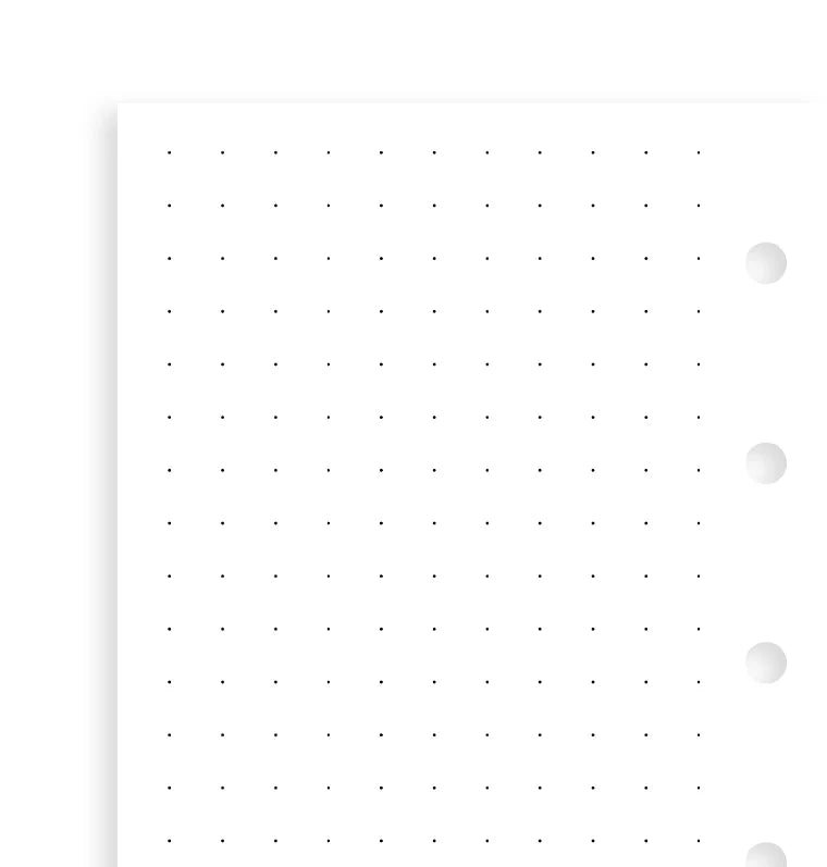 Feuilles de notes pointillées FILOFAX - Blanc - Mini - Mini - Pointillé - 5059145484386