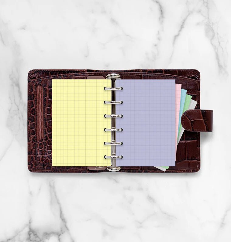 Feuilles de notes quadrillées FILOFAX - Assortiment Pastel - Pocket - Pocket - Quadrillé - 5015142277802