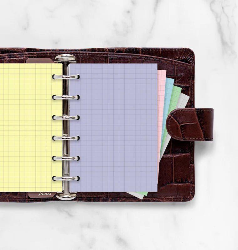 Feuilles de notes quadrillées FILOFAX - Assortiment Pastel - Pocket - Pocket - Quadrillé - 5015142277802