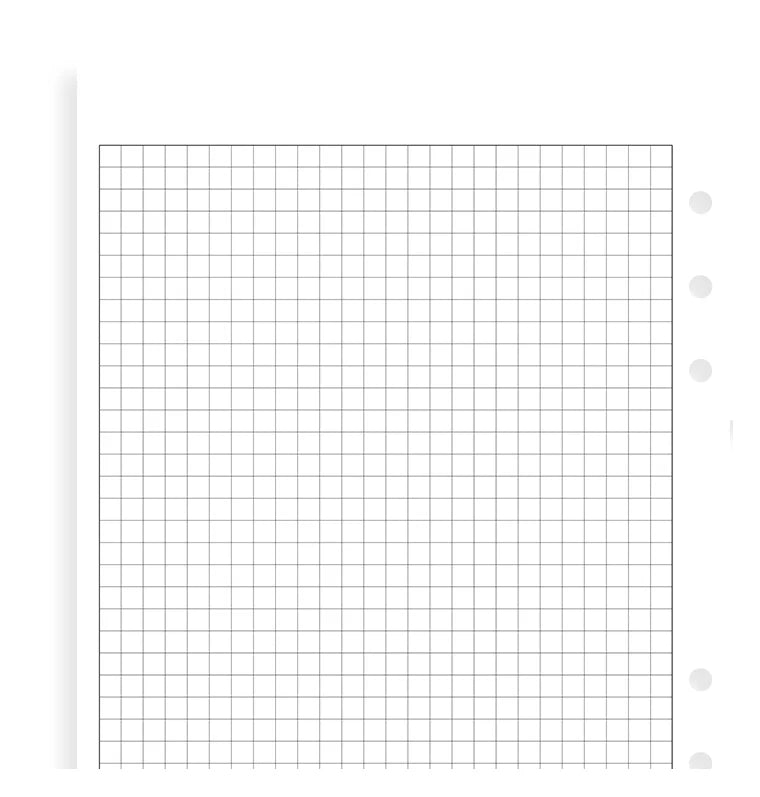 Feuilles de notes quadrillées FILOFAX - Blanc - A5 - A5 - Quadrillé - 5015142020194