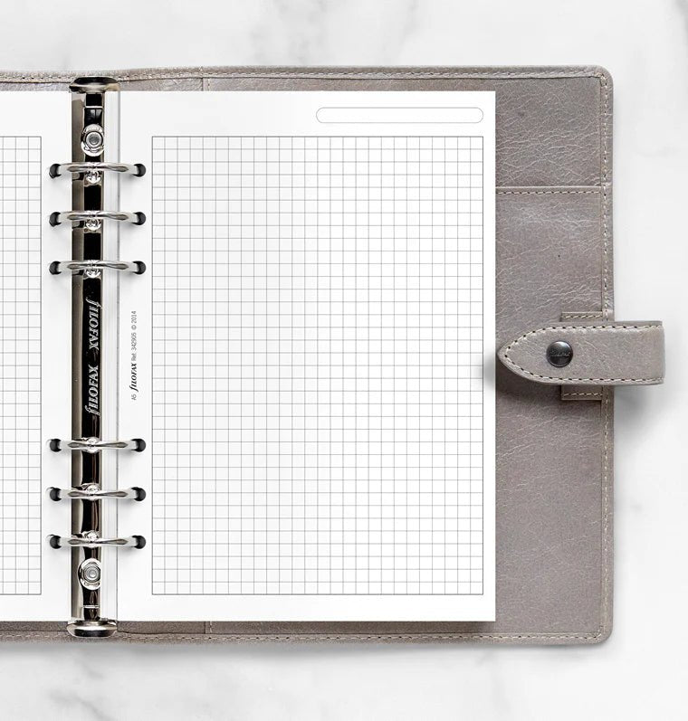 Feuilles de notes quadrillées FILOFAX - Blanc - A5 - A5 - Quadrillé - 5015142020194