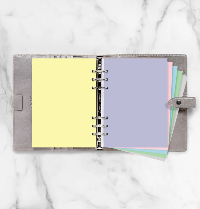 Feuilles de notes unies FILOFAX - Assortiment Pastel - A5 - A5 - Uni - 5015142277581