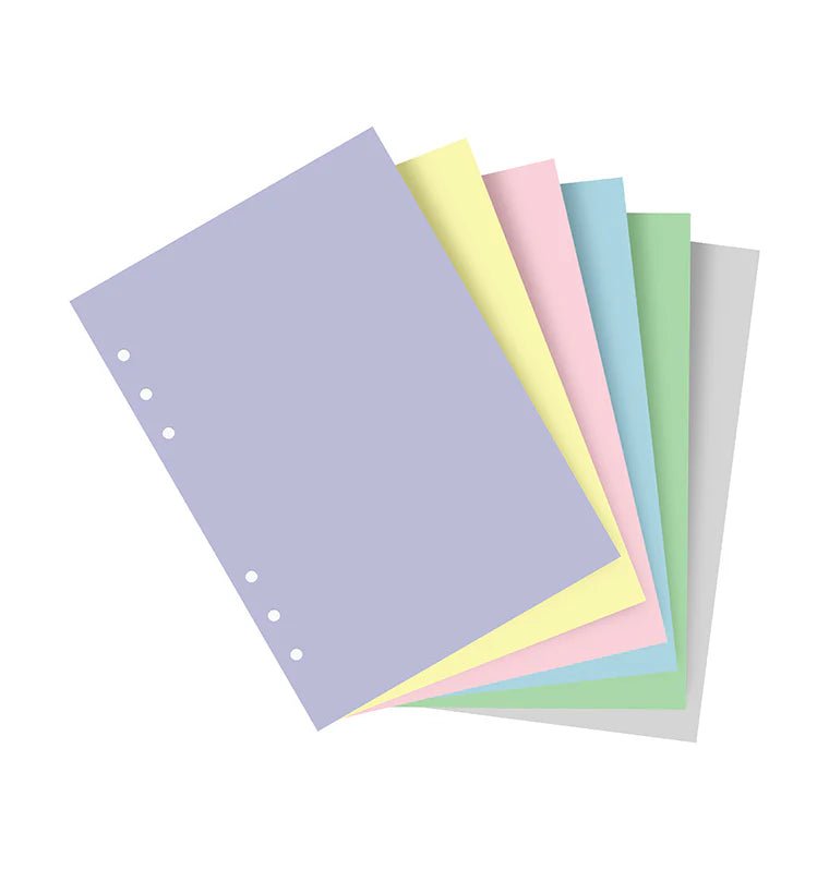 Feuilles de notes unies FILOFAX - Assortiment Pastel - A5 - A5 - Uni - 5015142277581