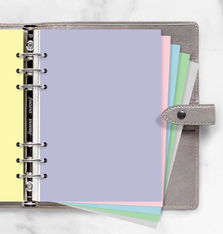 Feuilles de notes unies FILOFAX - Assortiment Pastel - A5 - A5 - Uni - 5015142277581
