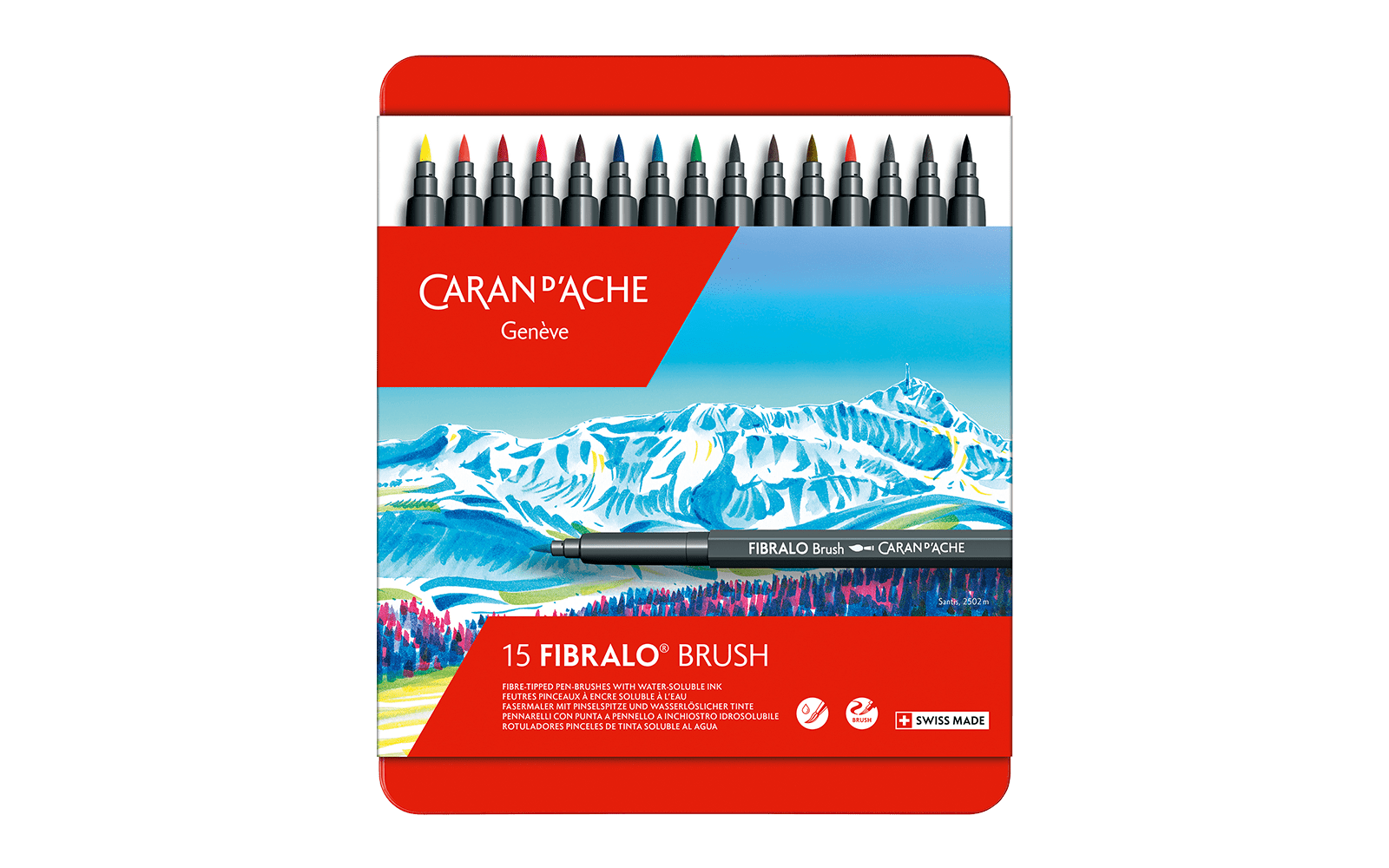 FIBRALO BRUSH - Boîte Métal 15 Couleurs - 7630002343473