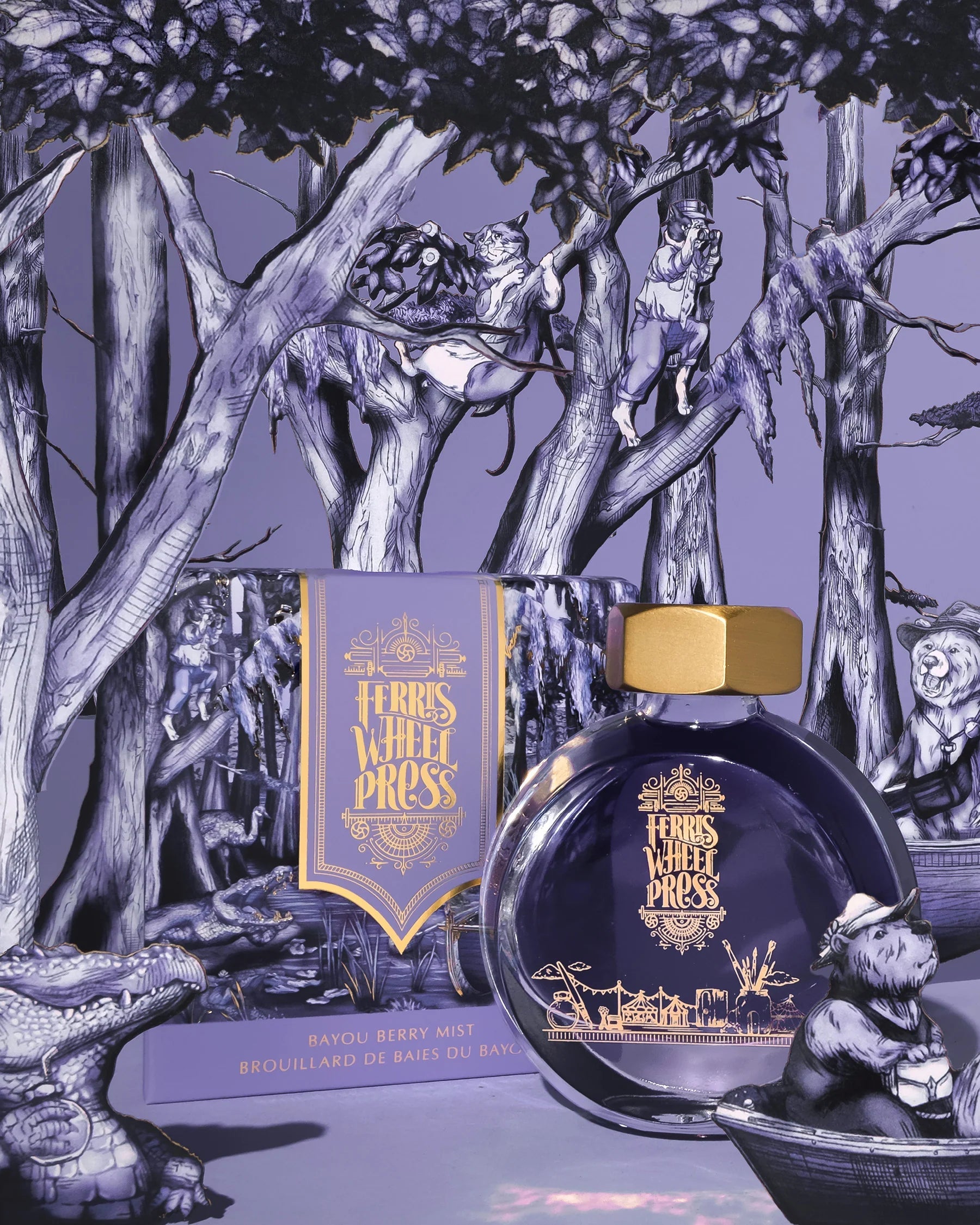Flacon d'encre FERRIS WHEEL PRESS - Everyday Ink - Bayou Berry Mist (38ml) - 818351003317
