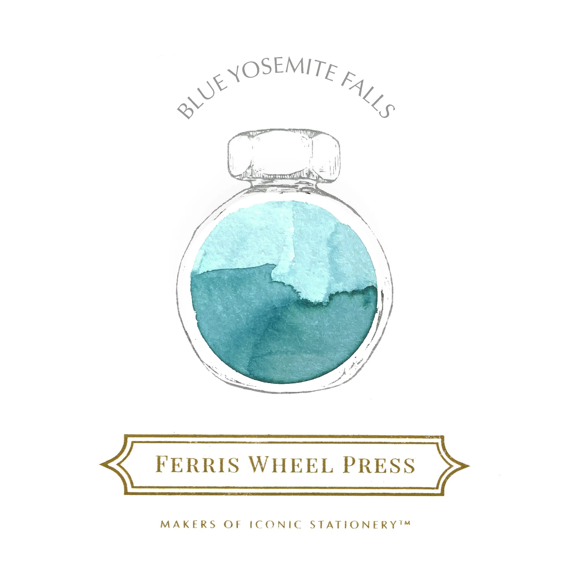 Flacon d'encre FERRIS WHEEL PRESS - Everyday Ink - Blue Yosemite Falls (38ml) - 818351002174