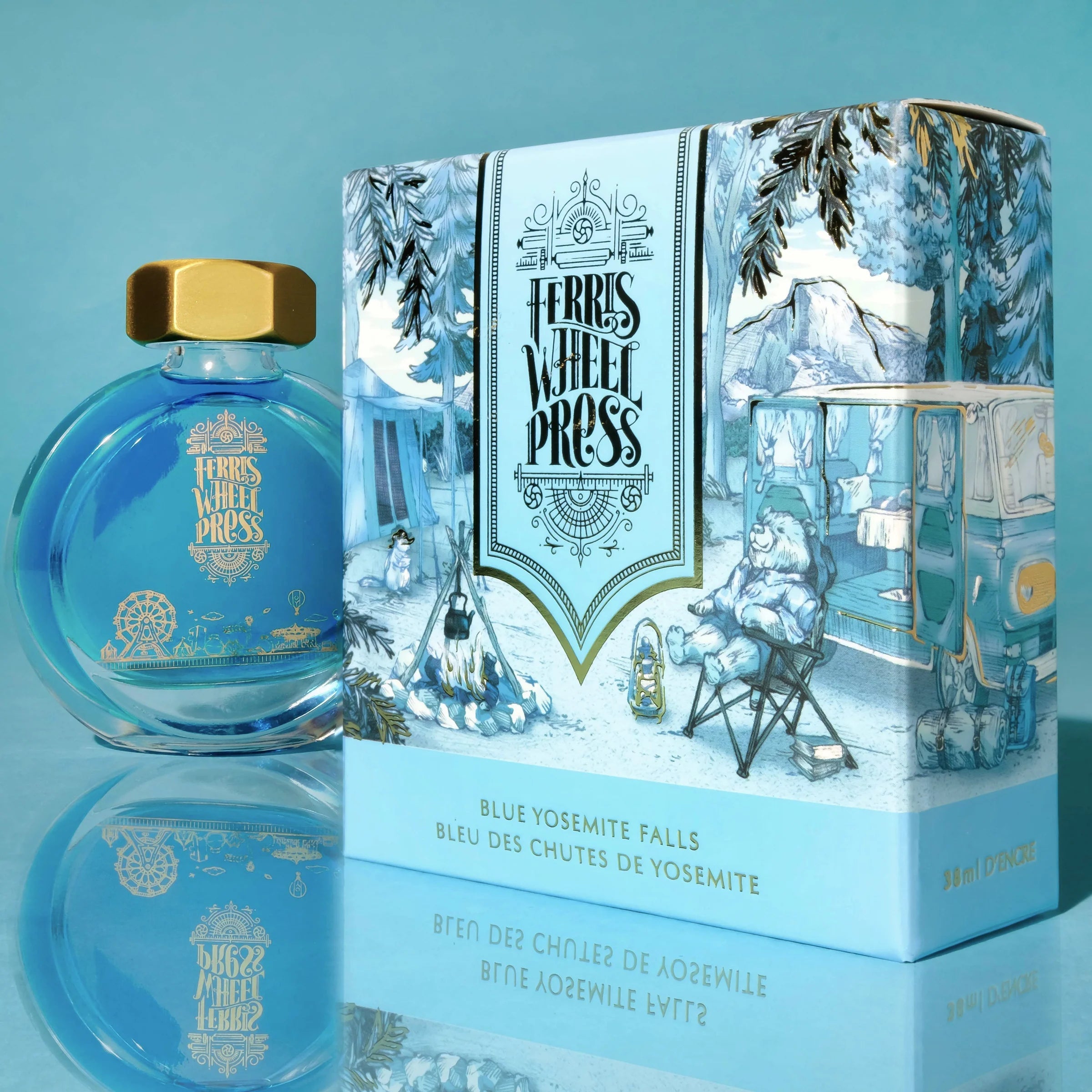 Flacon d'encre FERRIS WHEEL PRESS - Everyday Ink - Blue Yosemite Falls (38ml) - 818351002174