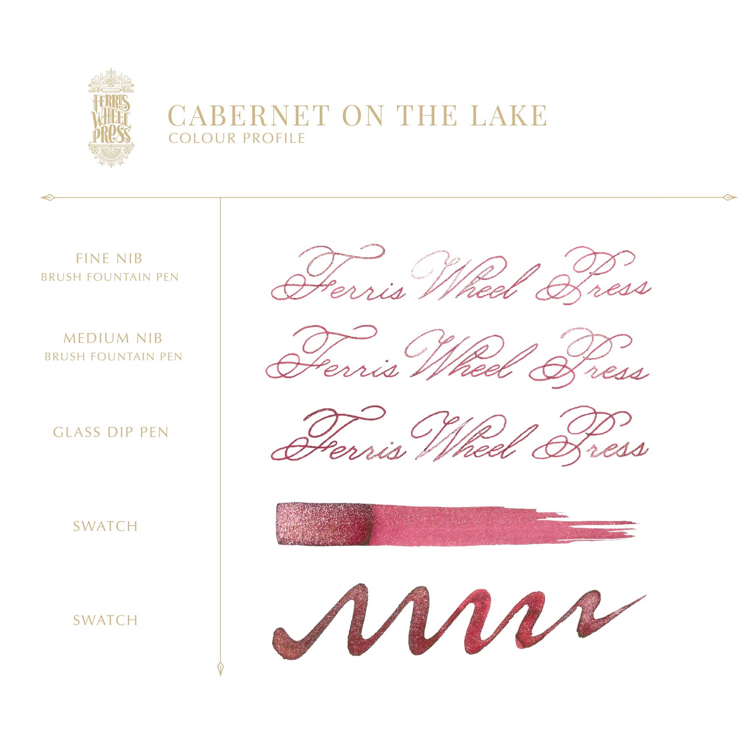 Flacon d'encre FERRIS WHEEL PRESS - Everyday Ink - Cabernet on the Lake (38ml) - 818351002563