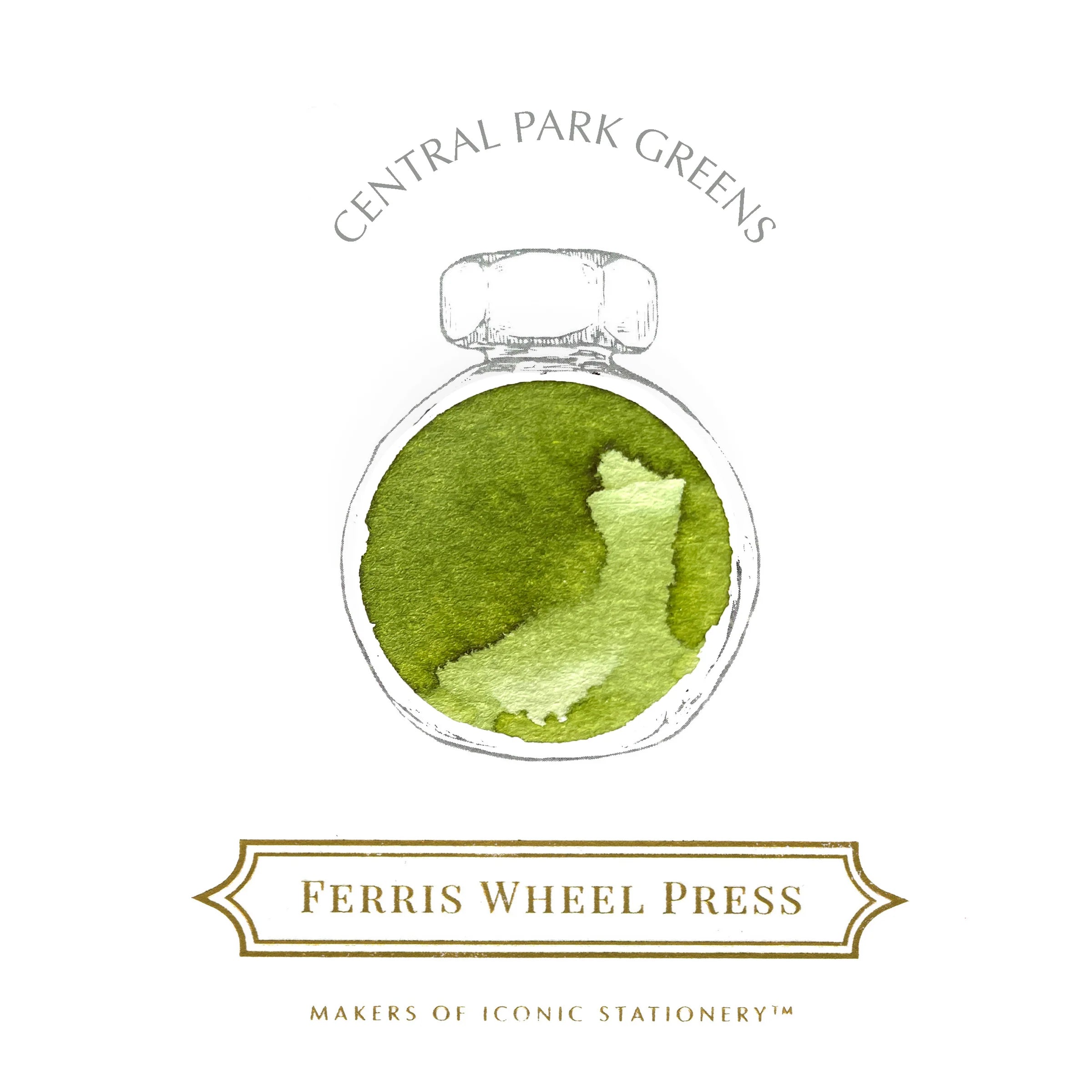 Flacon d'encre FERRIS WHEEL PRESS - Everyday Ink - Central Park Greens (38ml) -