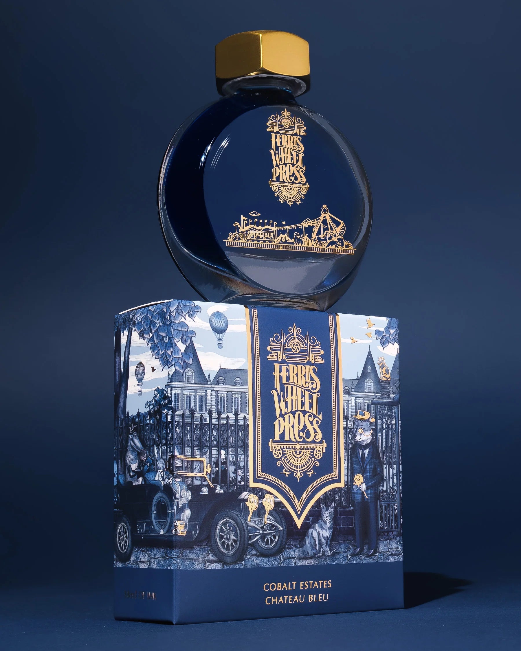 Flacon d'encre FERRIS WHEEL PRESS - Everyday Ink - Cobalt Estates (38ml) -