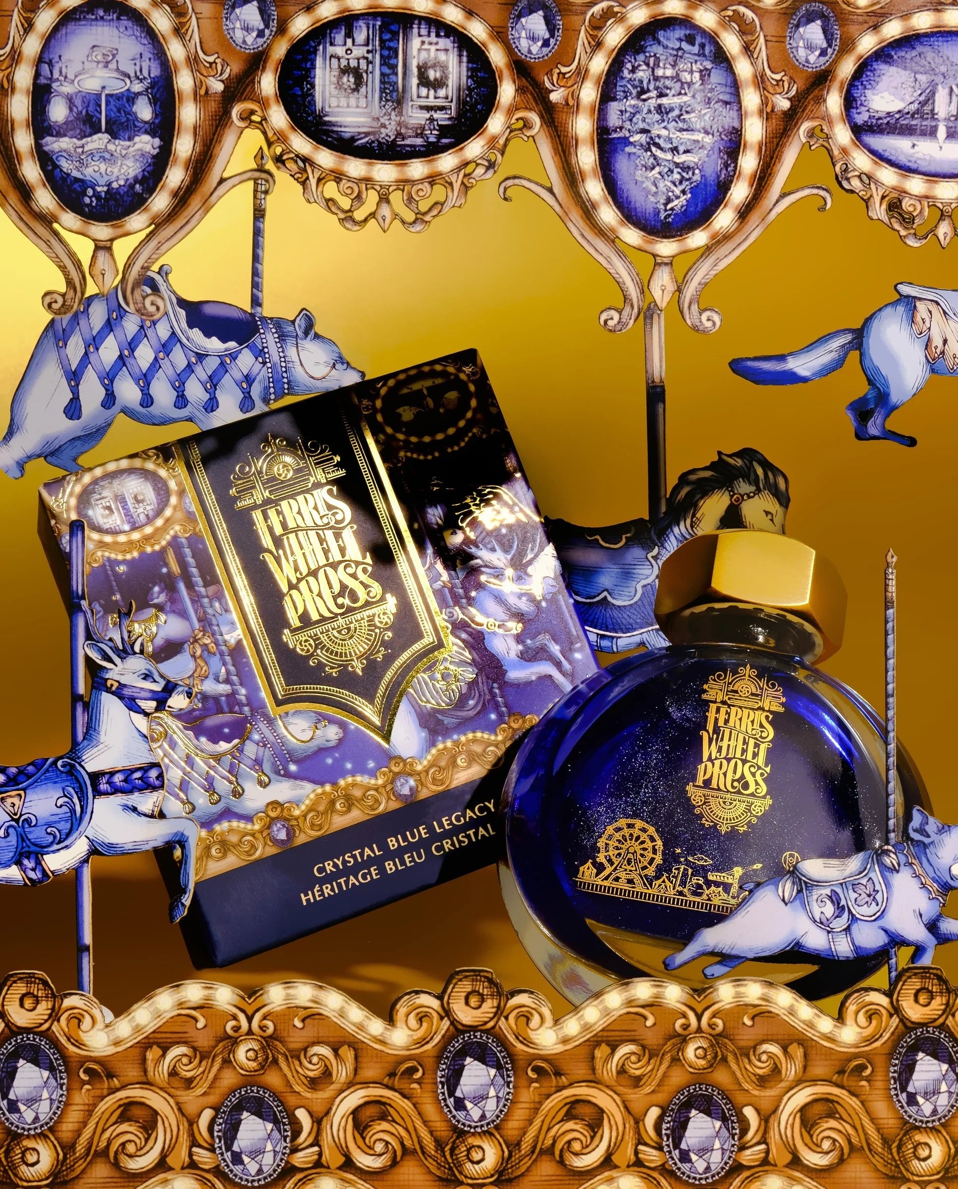 Flacon d'encre FERRIS WHEEL PRESS - Everyday Ink - Crystal Blue Legacy (38ml) - 818351002617