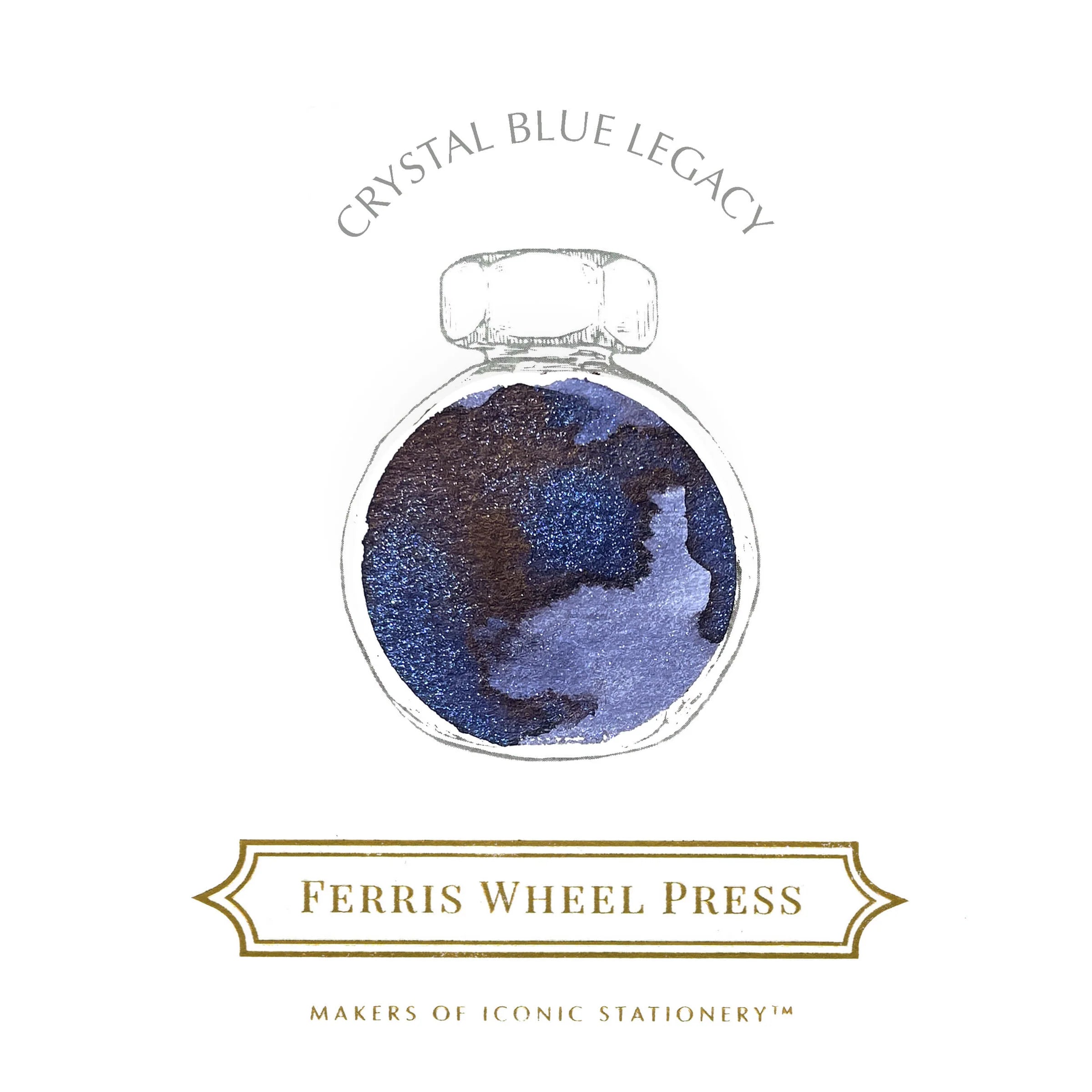Flacon d'encre FERRIS WHEEL PRESS - Everyday Ink - Crystal Blue Legacy (38ml) - 818351002617