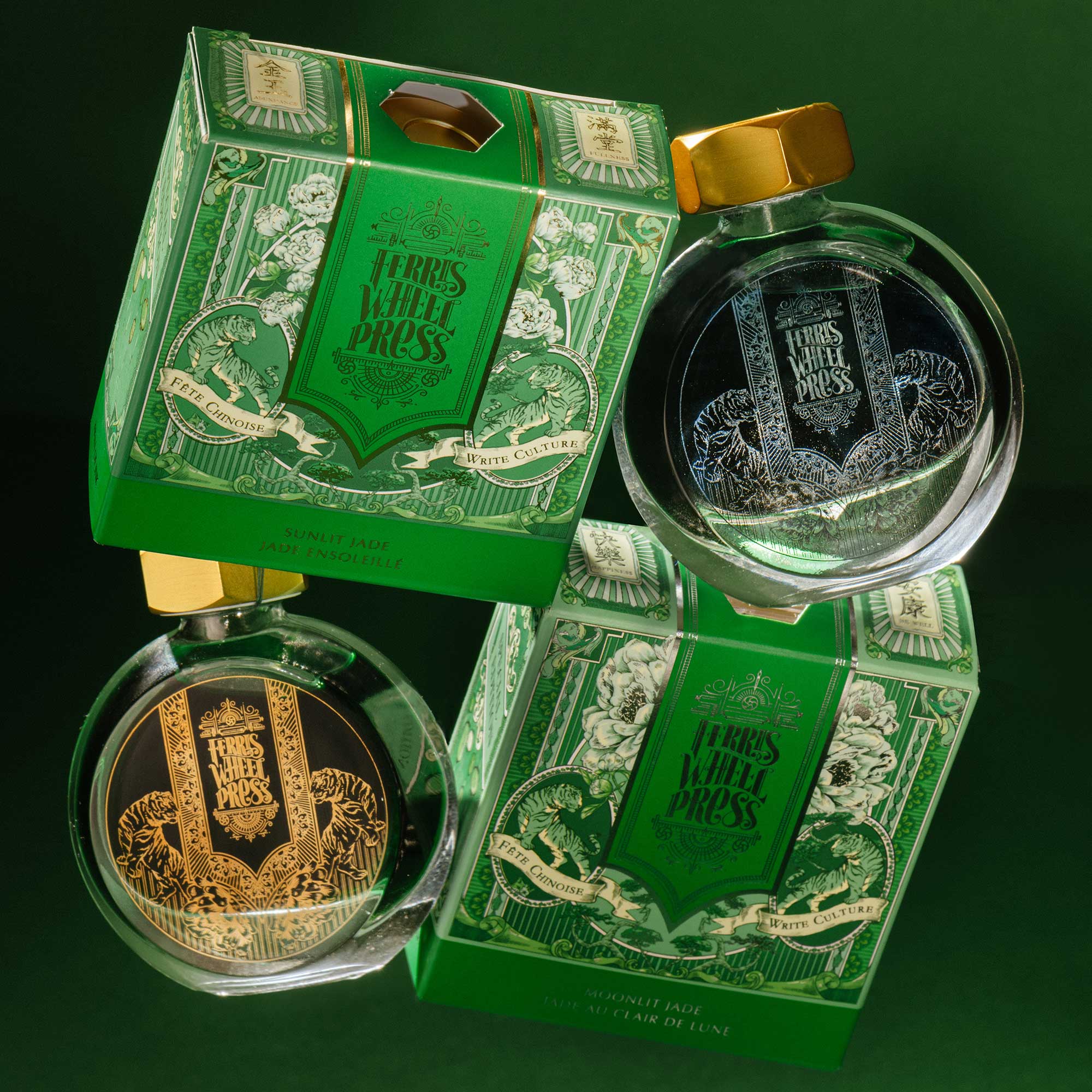 Flacon d'encre FERRIS WHEEL PRESS - Everyday Ink | Curious Collaborations Series | Fête Chinoise - Sunlit Jade (38ml) -