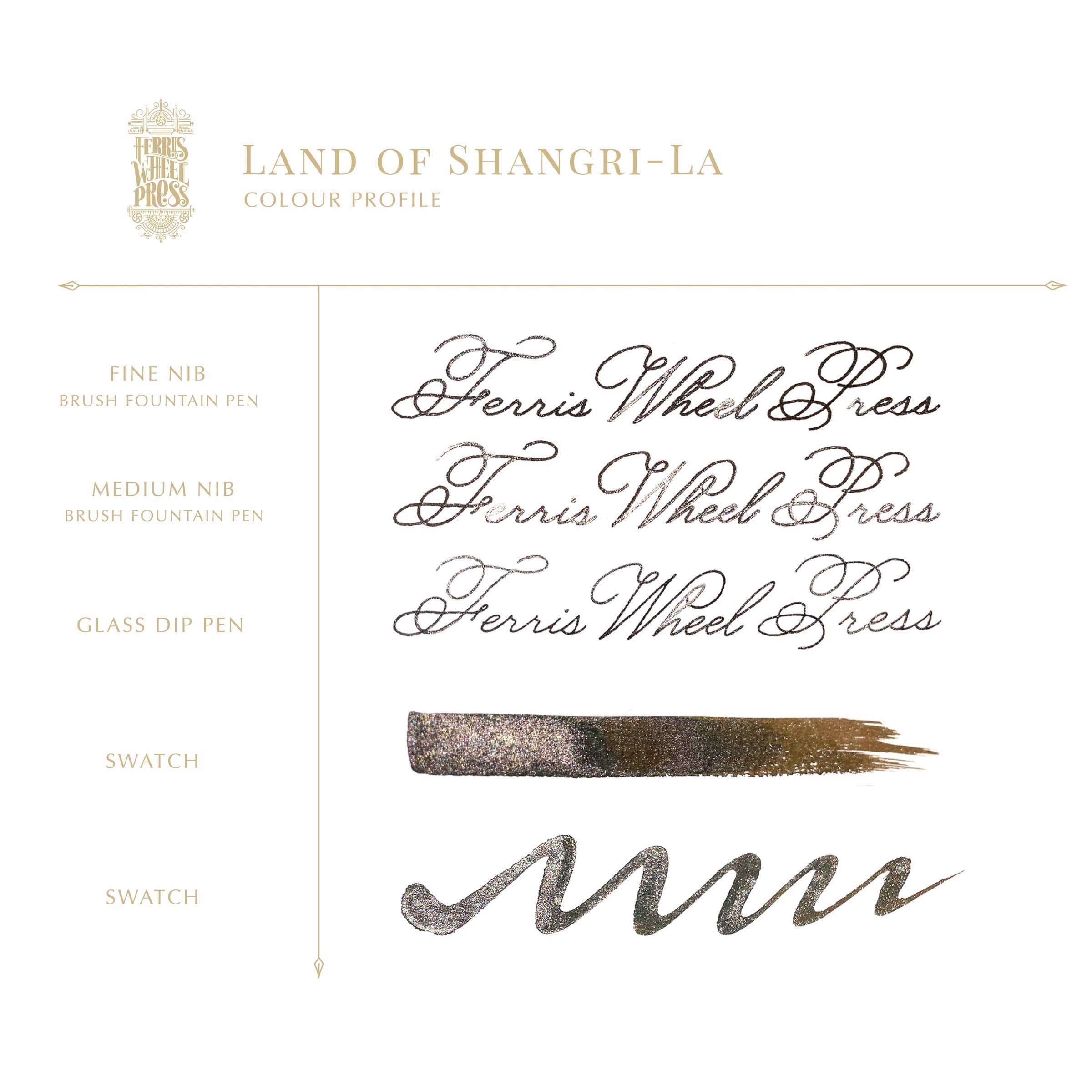 Flacon d'encre FERRIS WHEEL PRESS - Everyday Ink | Curious Collaborations Series | Shangri La Hotels - Land of Shangri - la (38ml) -
