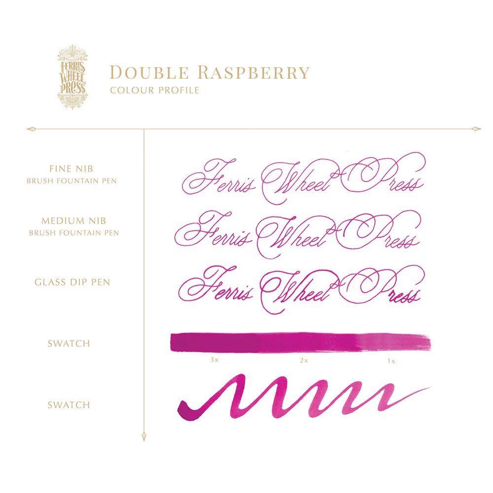 Flacon d'encre FERRIS WHEEL PRESS - Everyday Ink - Double Raspberry (38ml) - 850025001557