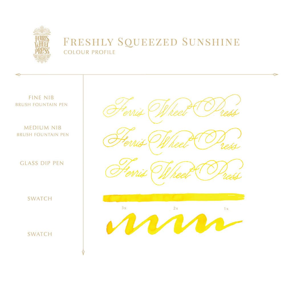 Flacon d'encre FERRIS WHEEL PRESS - Everyday Ink - Freshly Squeezed Sunshine (38ml) - 850025001540