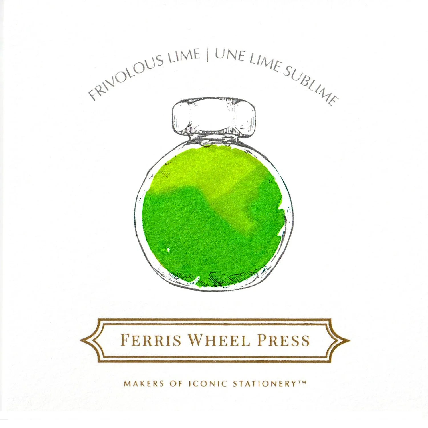 Flacon d'encre FERRIS WHEEL PRESS - Everyday Ink - Frivolous Lime (38ml) - 850025001564