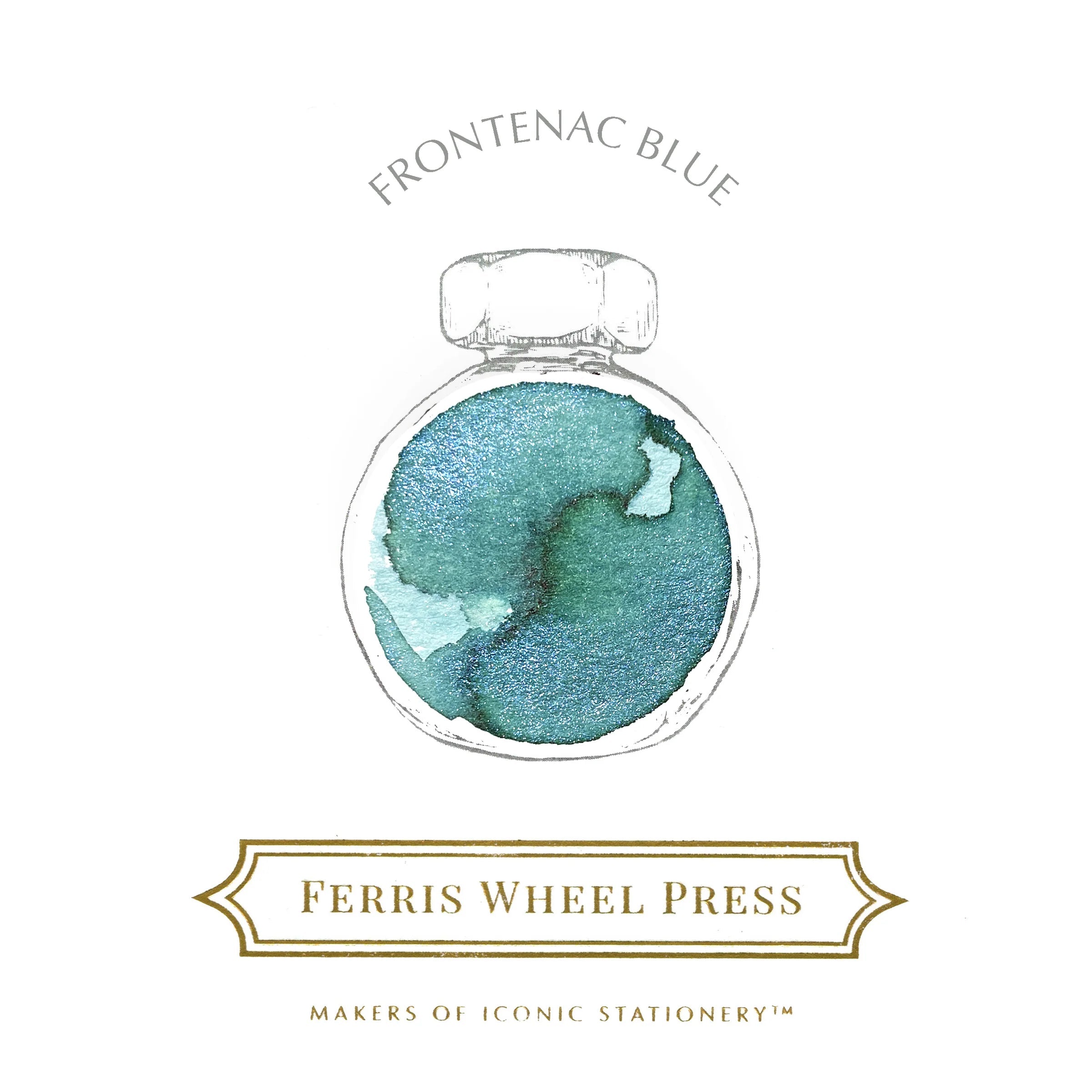 Flacon d'encre FERRIS WHEEL PRESS - Everyday Ink - Frontenac Blue (38ml) - 818351002730