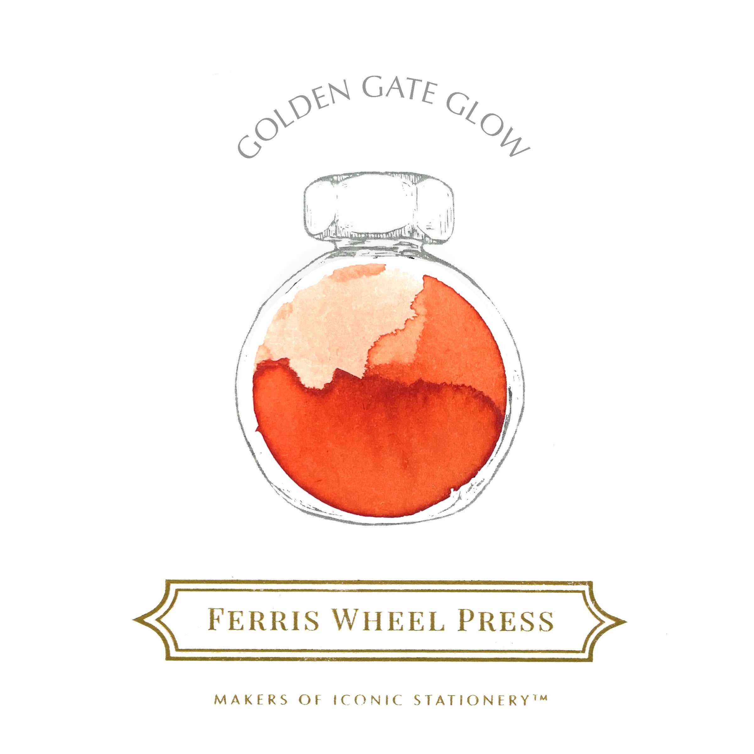 Flacon d'encre FERRIS WHEEL PRESS - Everyday Ink - Golden Gate Glow (38ml) - 818351002181