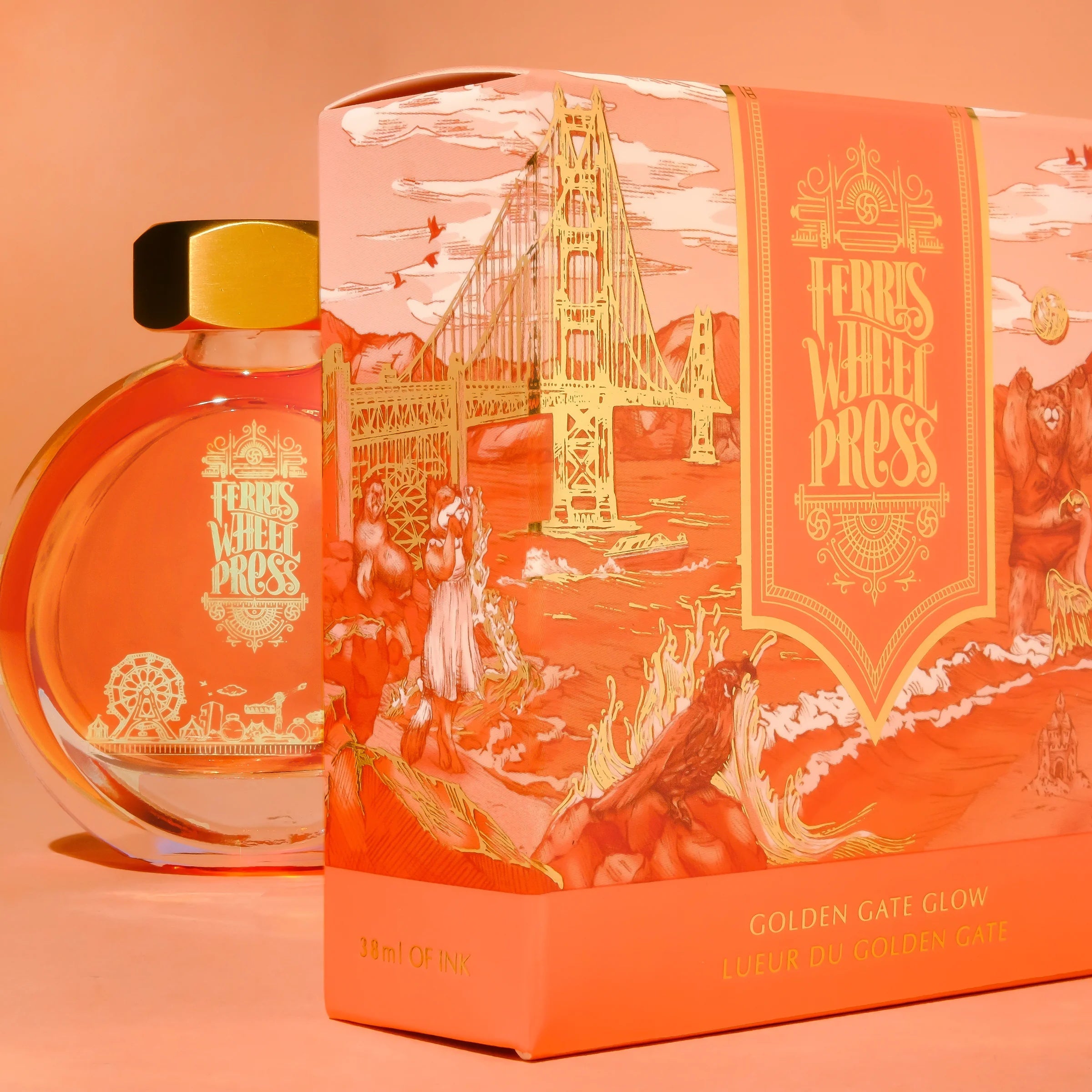 Flacon d'encre FERRIS WHEEL PRESS - Everyday Ink - Golden Gate Glow (38ml) - 818351002181